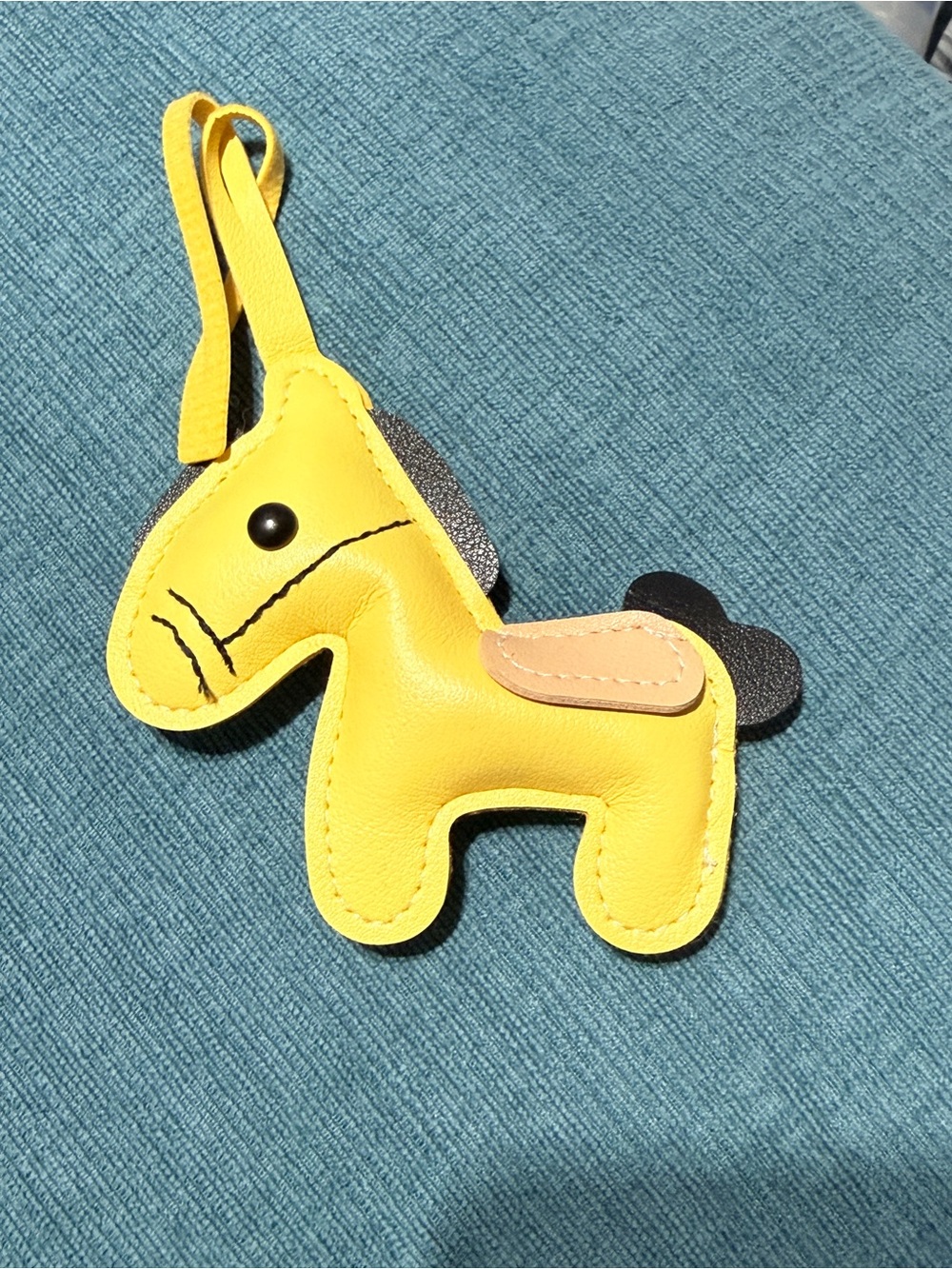 Yellow Horse Keychain Purse Charm- Brand Unspecified